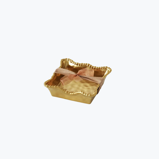 Cocktail Napkin Holder - Matte Gold-Toned