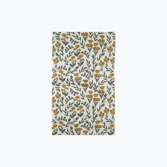 Geometry Charolette Yellow Tea Towel