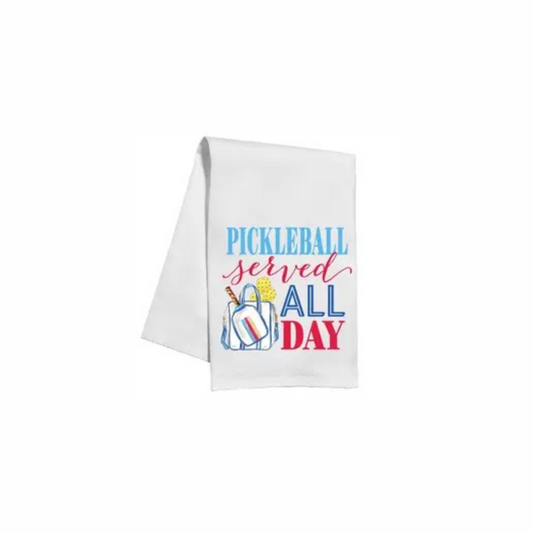 Pickleball Served All Day Tea Towel