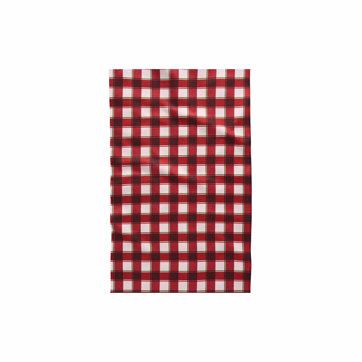 Geometry Jingle Plaid Tea Towel