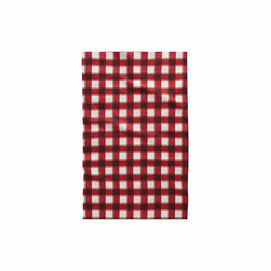 Geometry Jingle Plaid Tea Towel