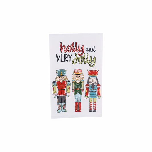 Holly Jolly Nutcracker Tea Towel