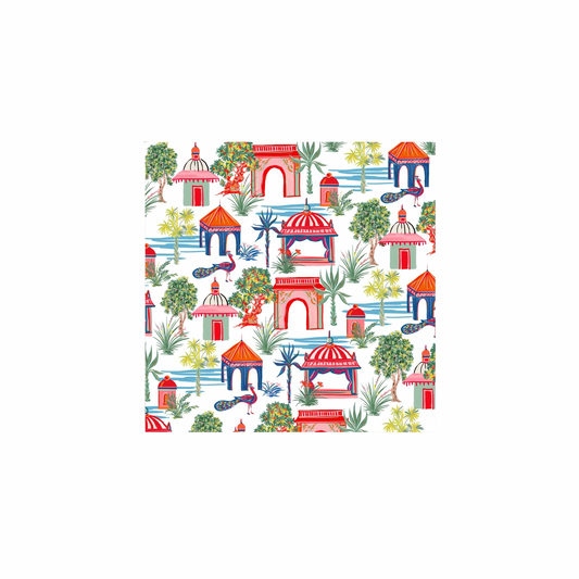 Chromatic Chinoiserie Cocktail Napkins
