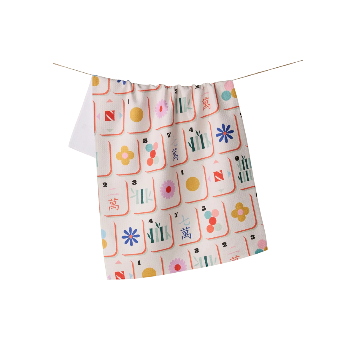 Geometry Tile Toss Tea Towel