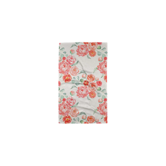 Geometry Blush Florals Tea Towel