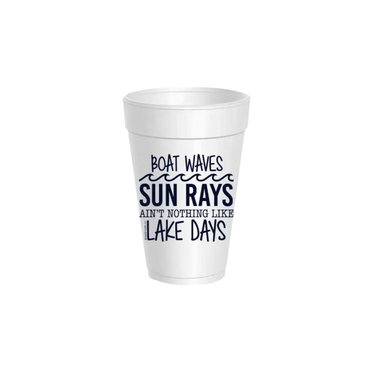 Boat Waves Sun Rays Lake Days Styrofoam Cups