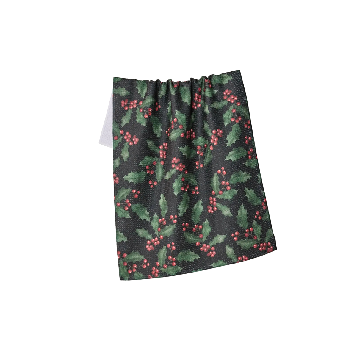 Geometry Holly Night Tea Towel