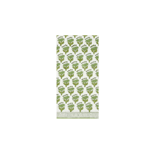 Floral Green Guest Towels