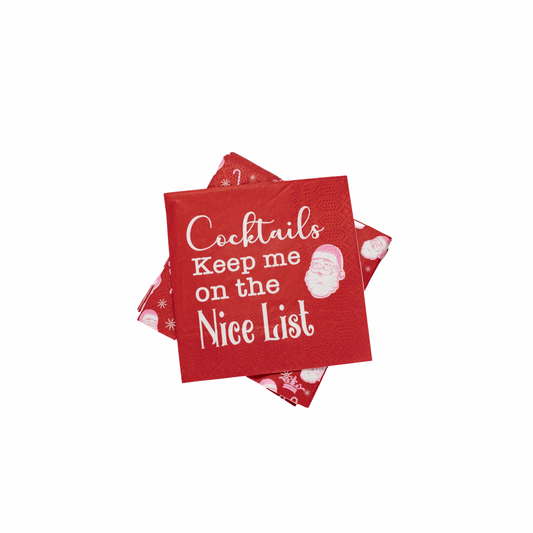 On the Nice List Cocktail Napkins