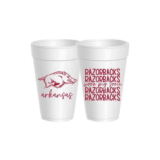 Arkansas Razorback Styrofoam Cups