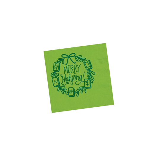Merry Mahjong Green Napkins