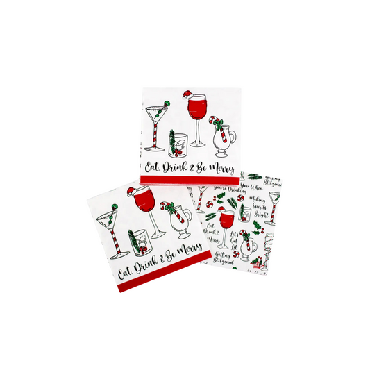 Eat, Drink and Be Merry Cocktail Napkins