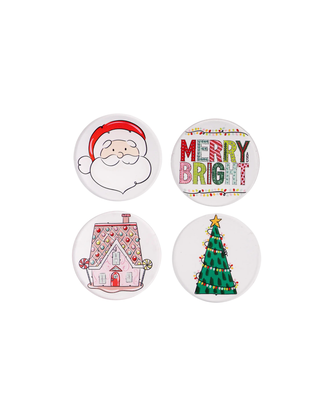 Merry and Bright Coaster Set- Set of 4