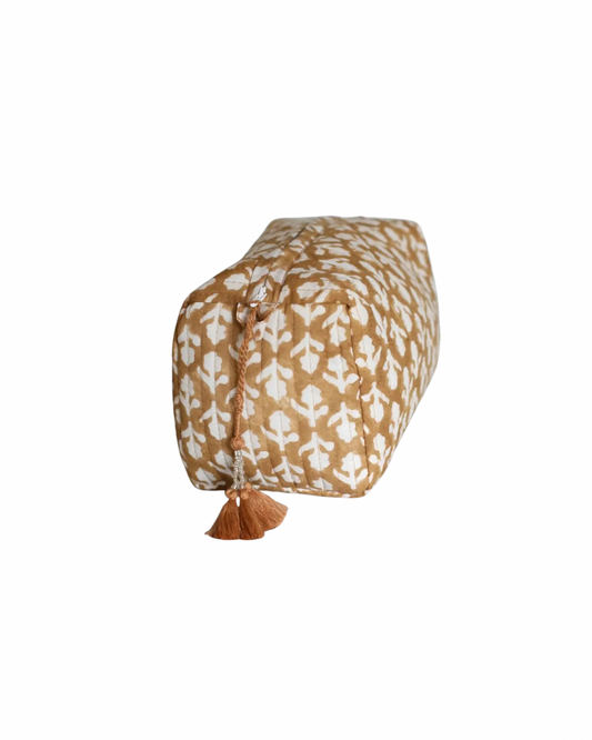 Charlotte Caramel Cosmetic Bag