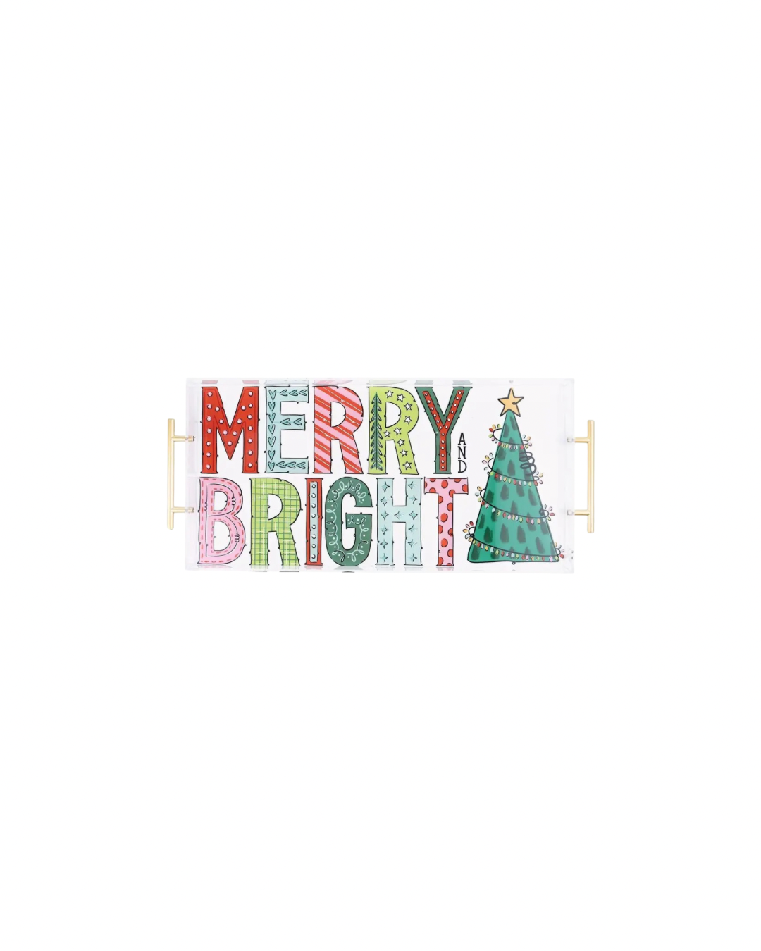 Merry and Bright Acrylic Tray