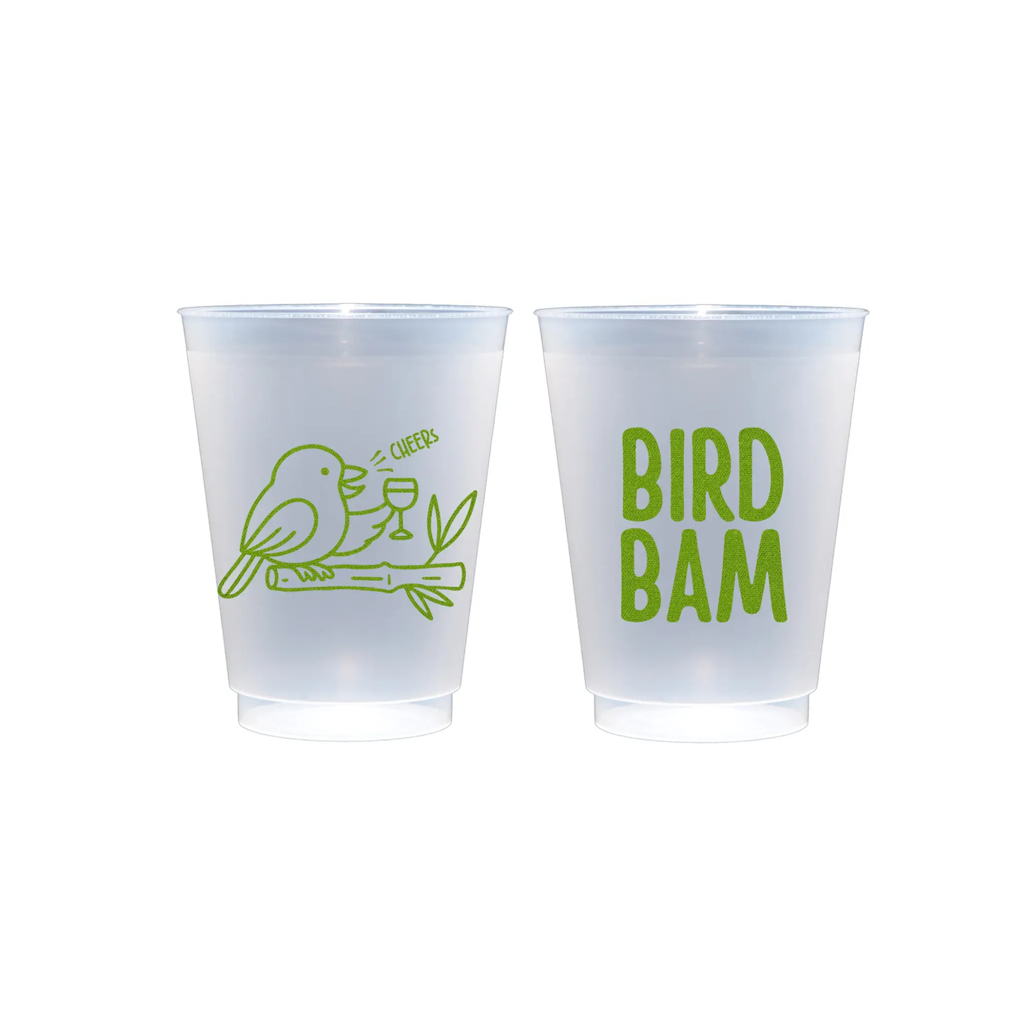 Bird Bam Cheers Frosted Cups