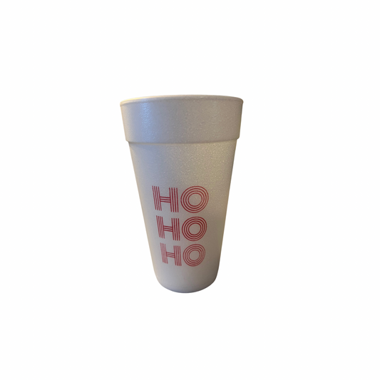 Ho Ho Ho (Red) Styrofoam Cups