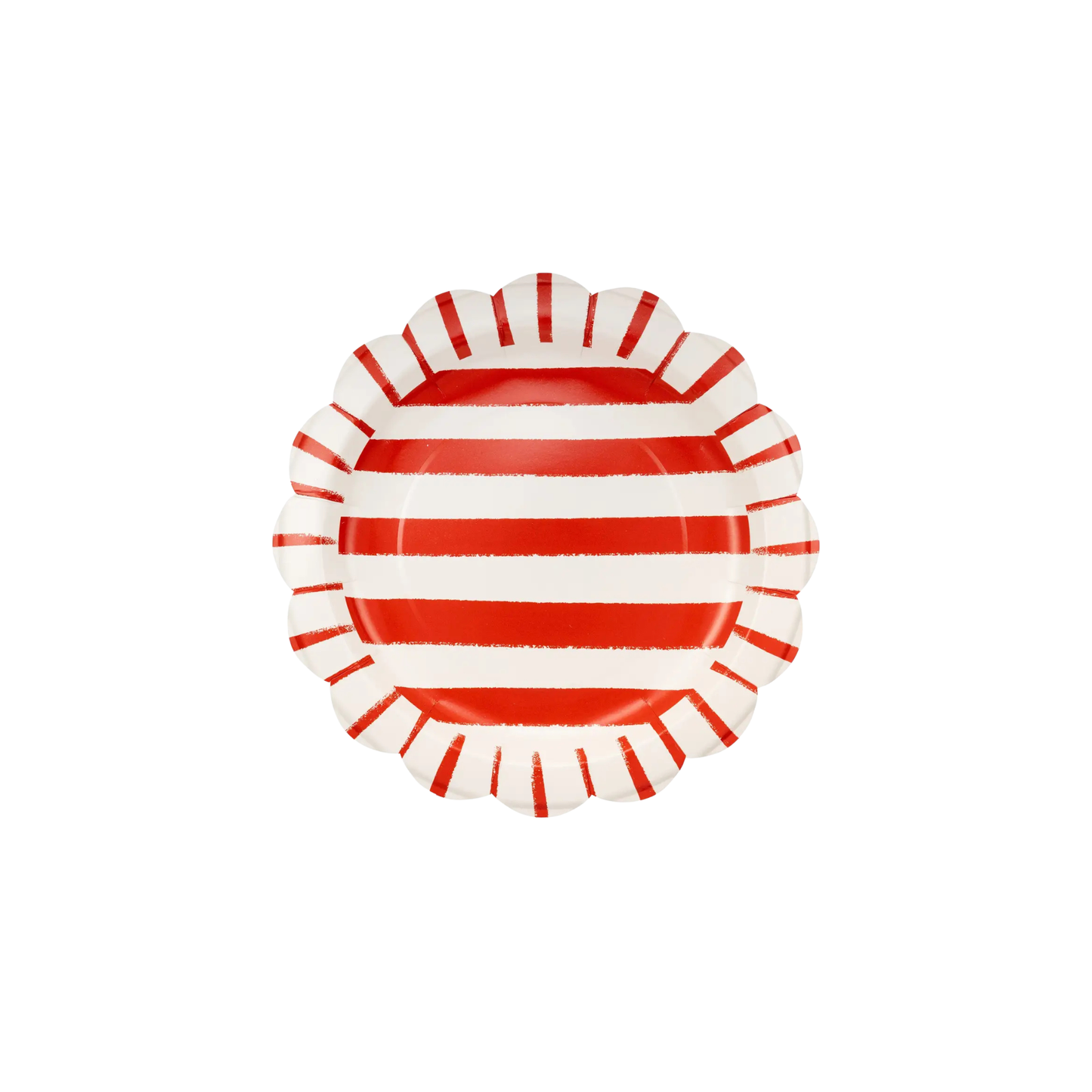 Red Striped Paper Plates