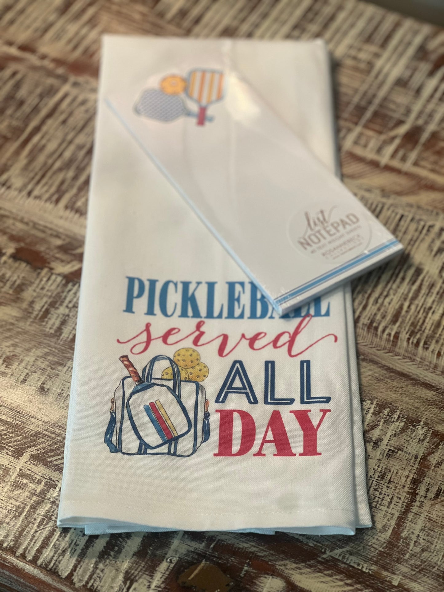 Pickleball Served All Day Tea Towel