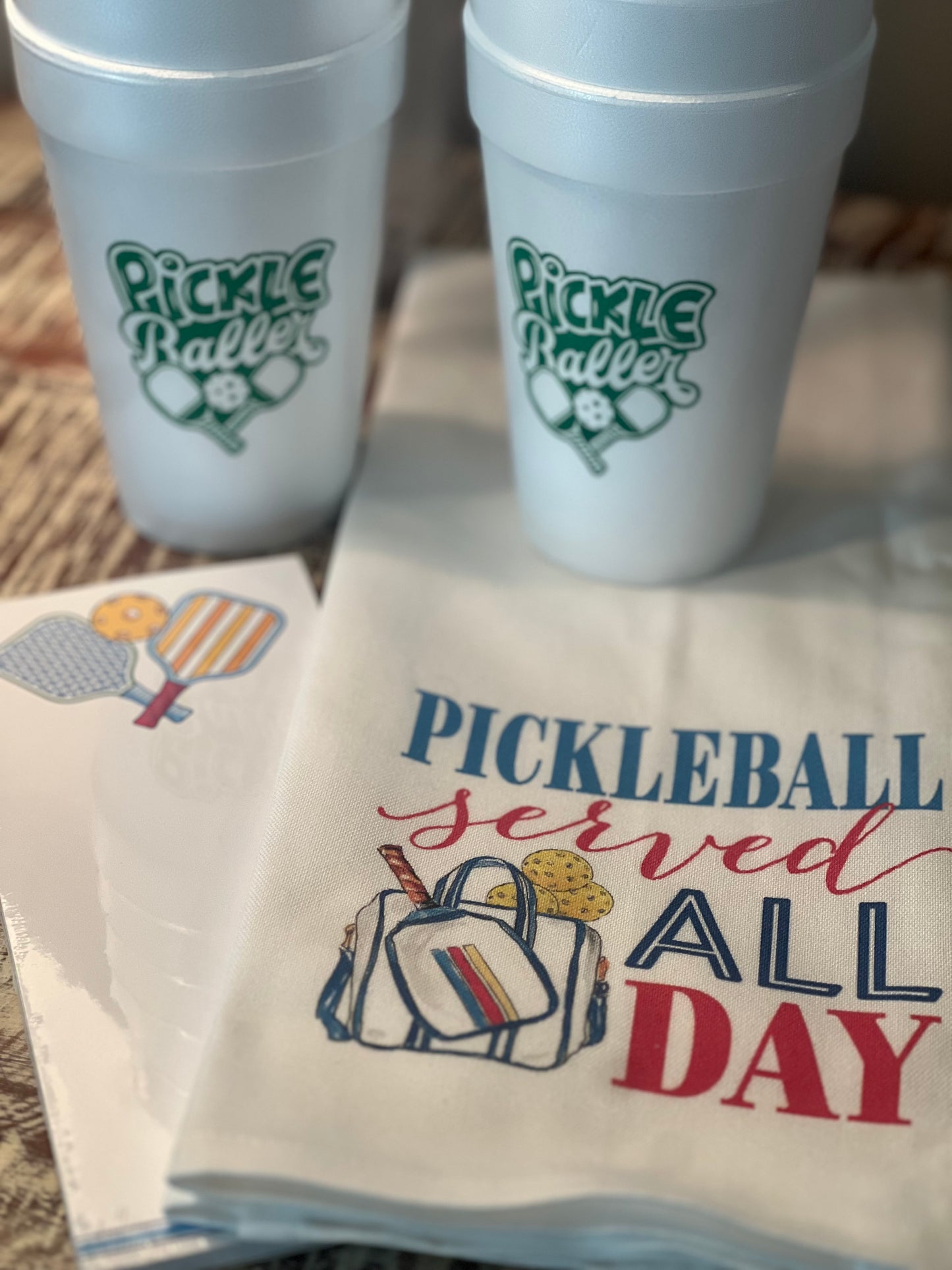 Pickleball Served All Day Tea Towel