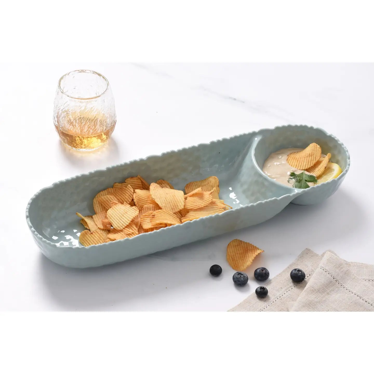 Chip and Dip Melamine- Aqua