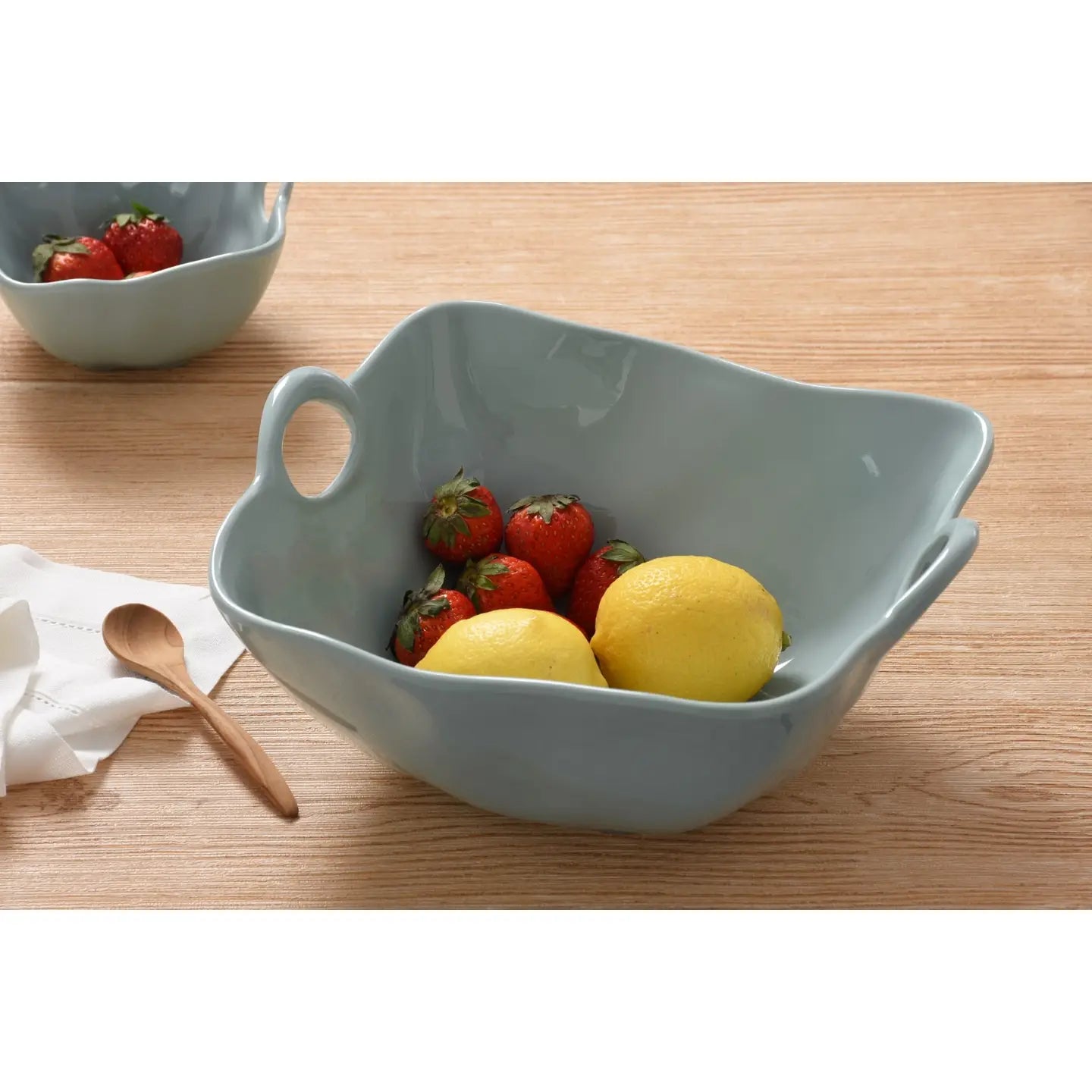 Large Bowl in Melamine-Aqua