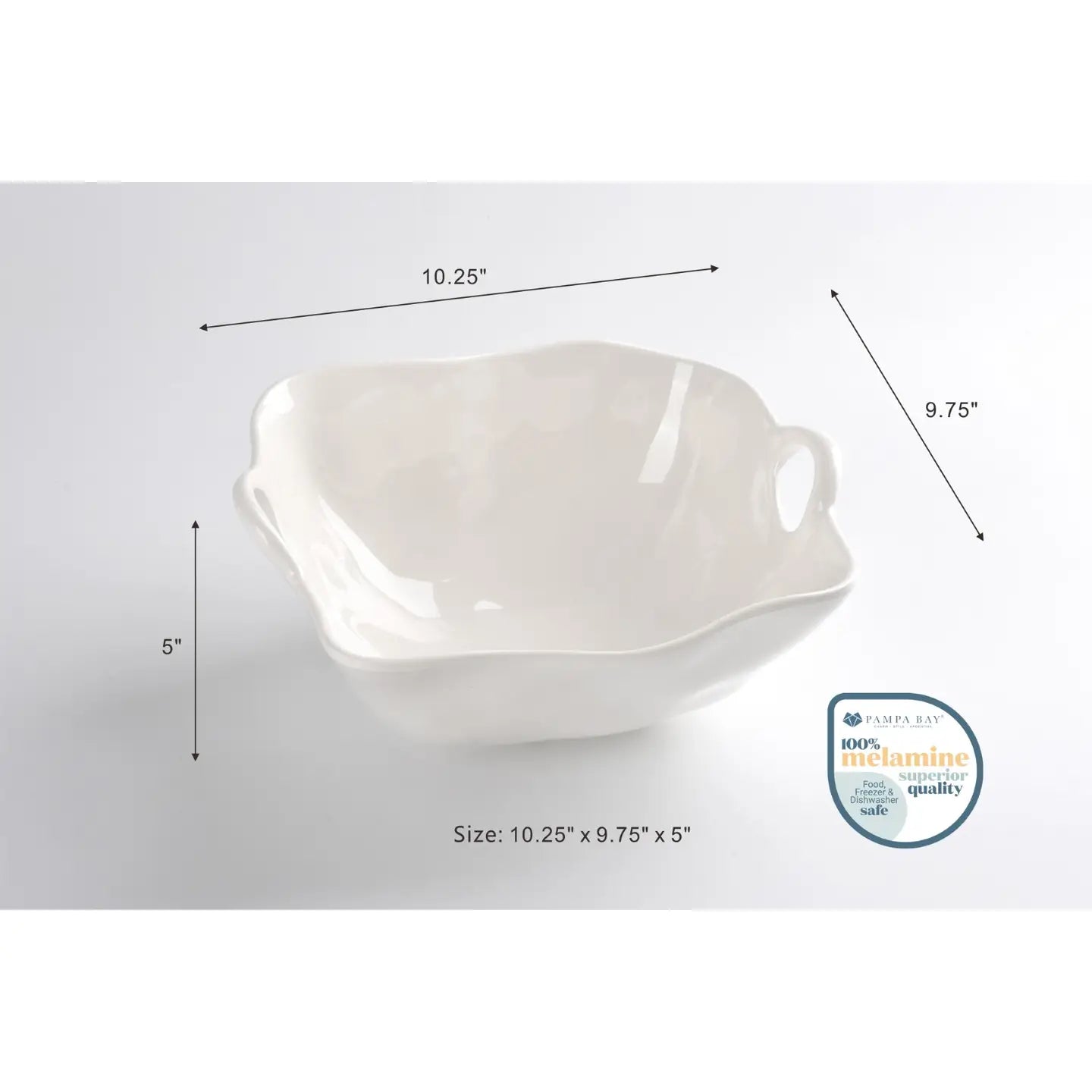 Large Bowl in Melamine-White