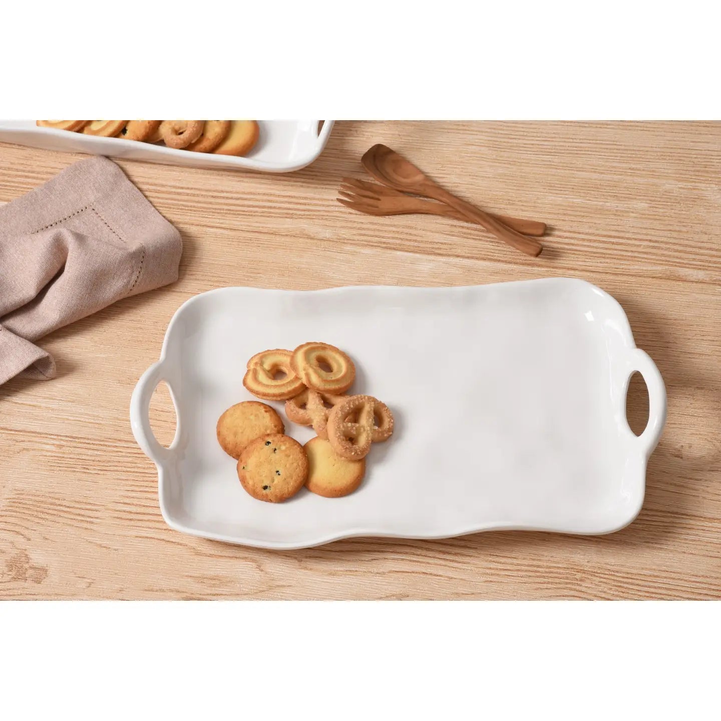 Small Platter in Melamine- White