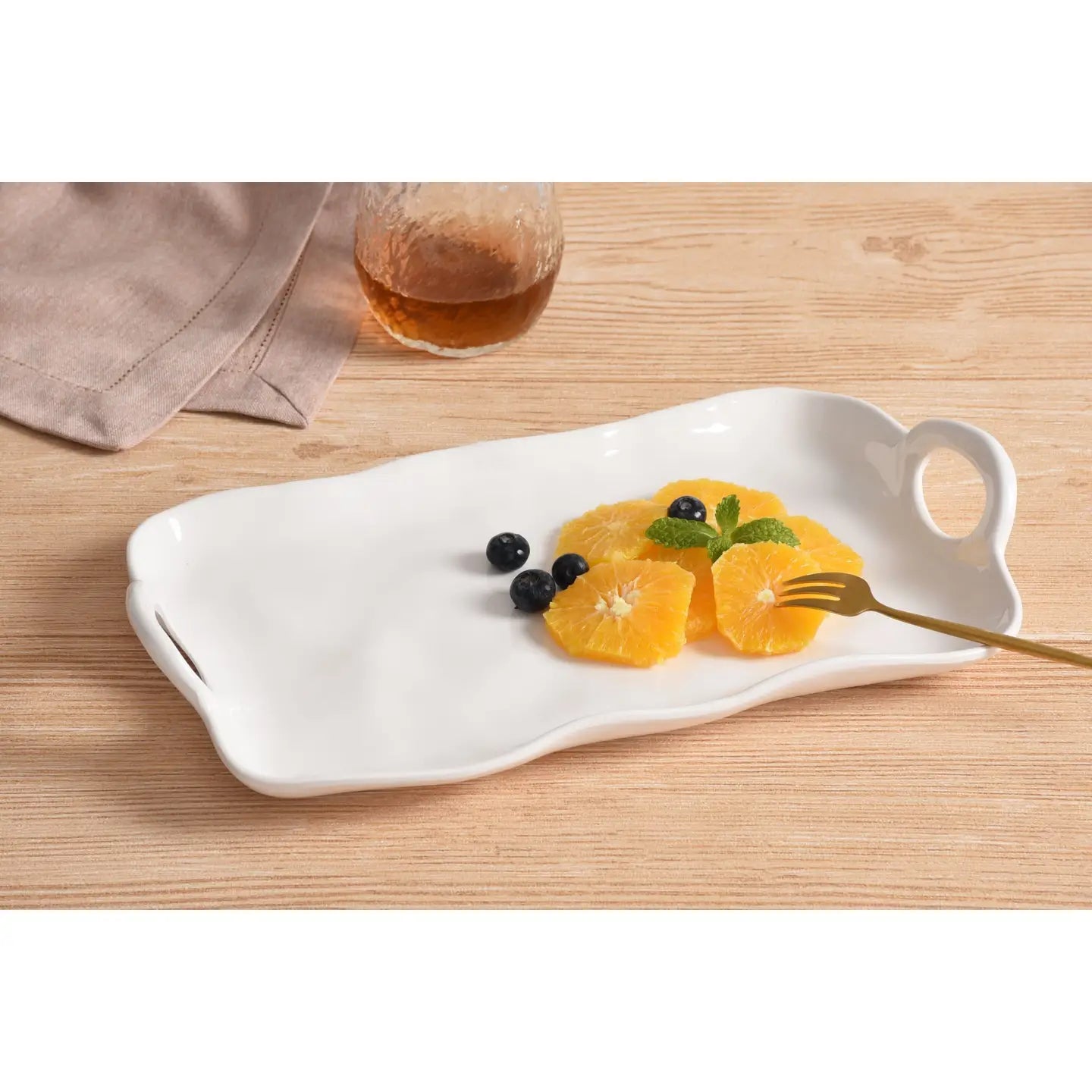 Small Platter in Melamine- White