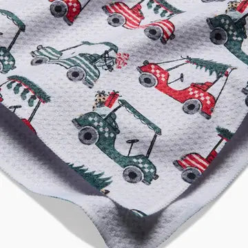 Geometry Holiday Golf Tea Towel