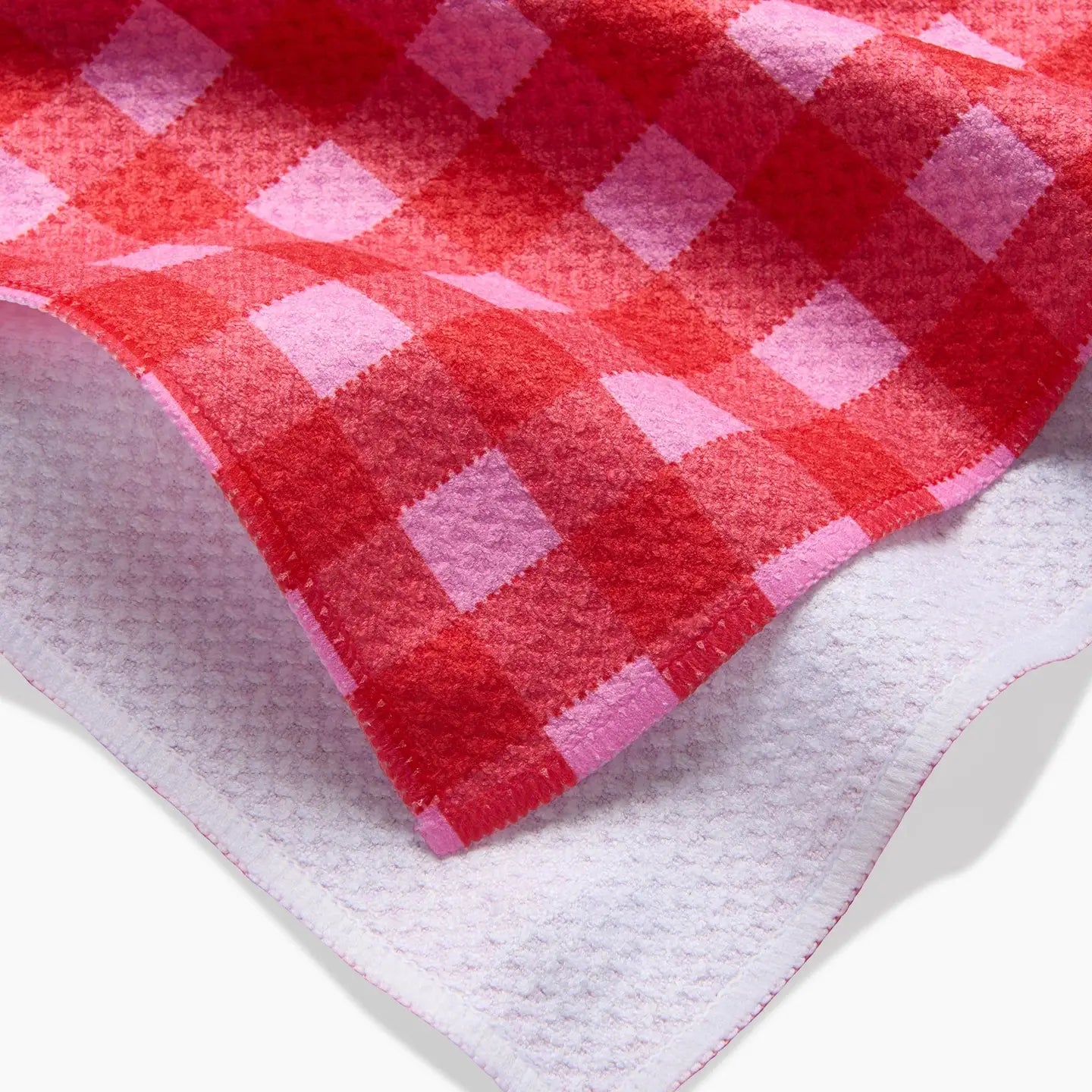 Geometry Cherry Gingham Tea Towel