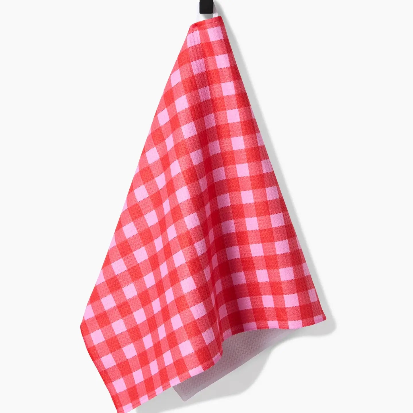 Geometry Cherry Gingham Tea Towel