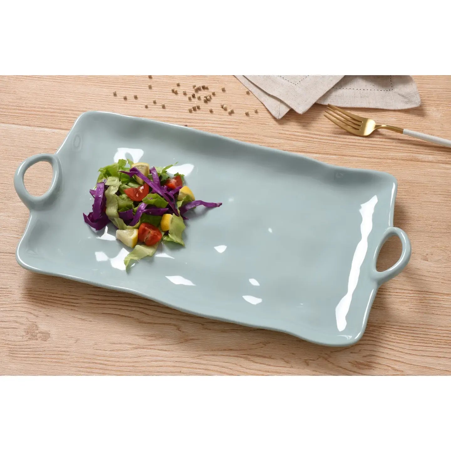 Large Melamine Platter- Aqua