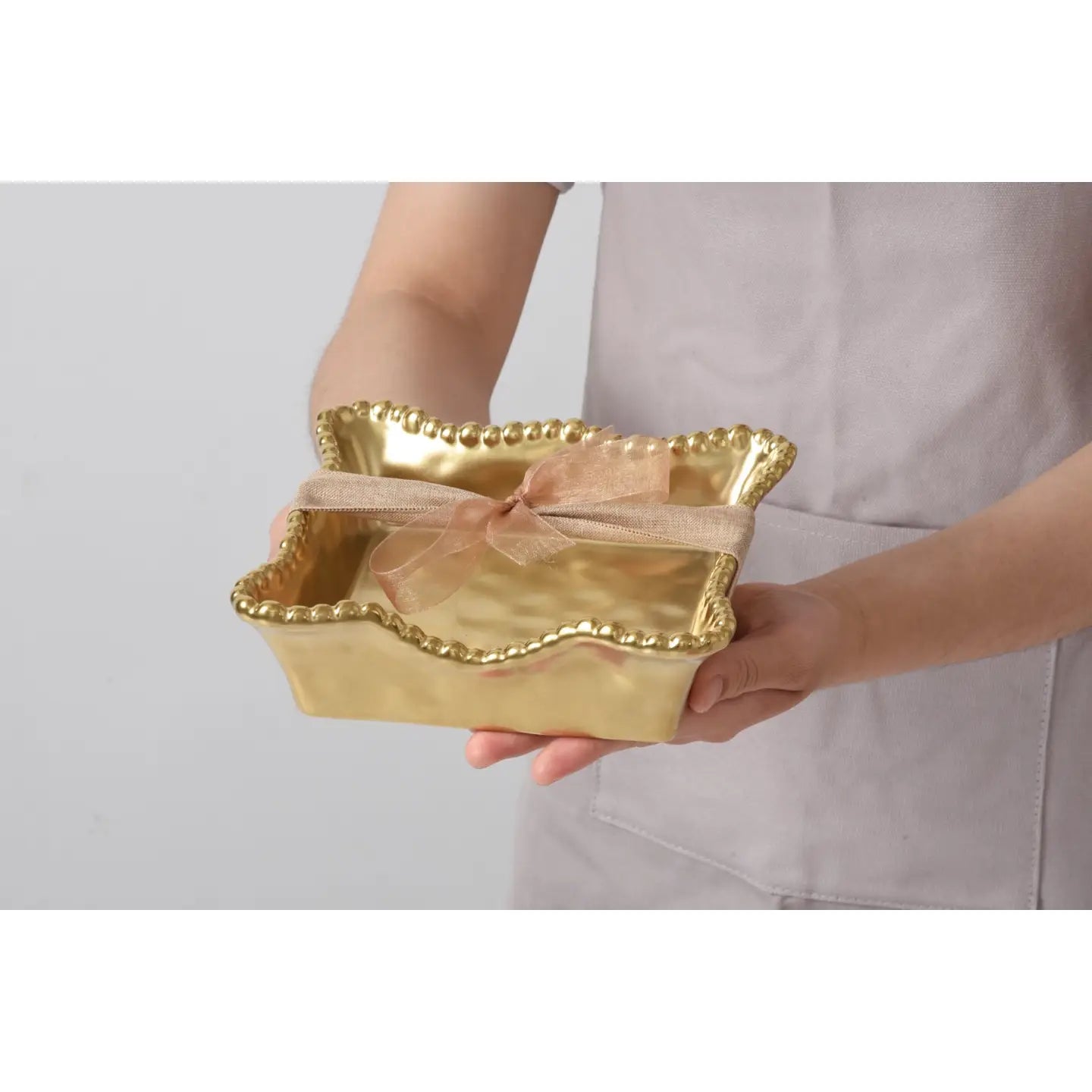 Cocktail Napkin Holder - Matte Gold-Toned