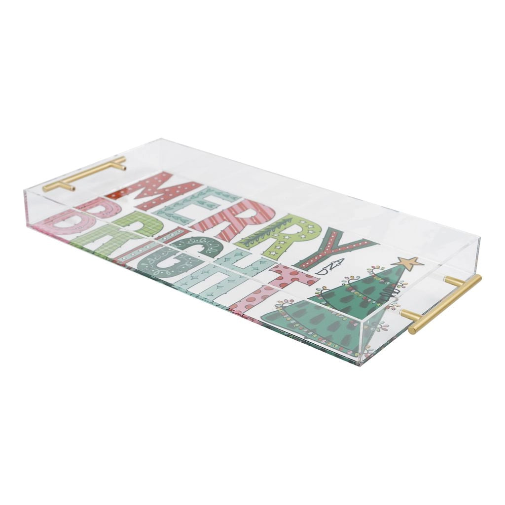 Merry and Bright Acrylic Tray