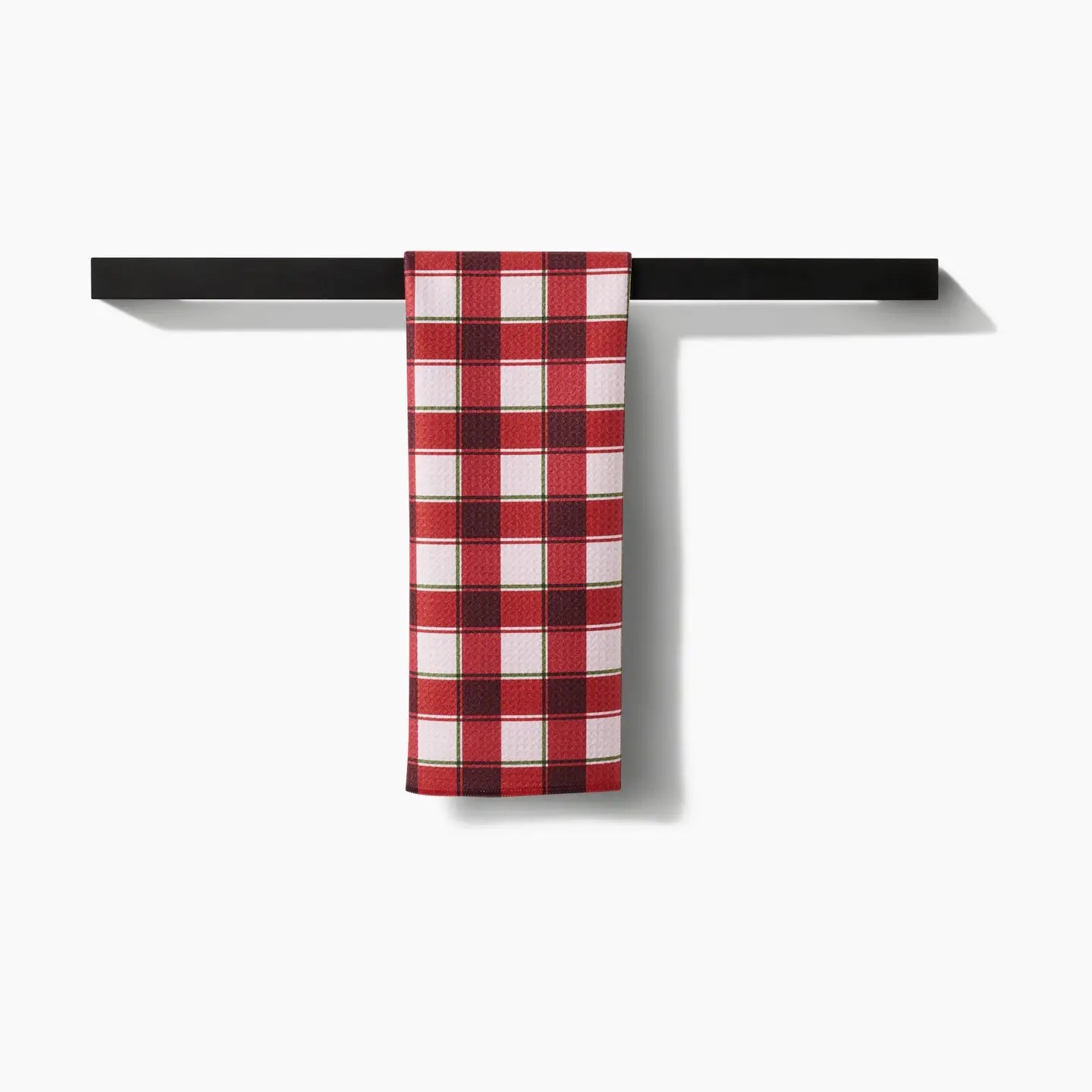 Geometry Jingle Plaid Tea Towel