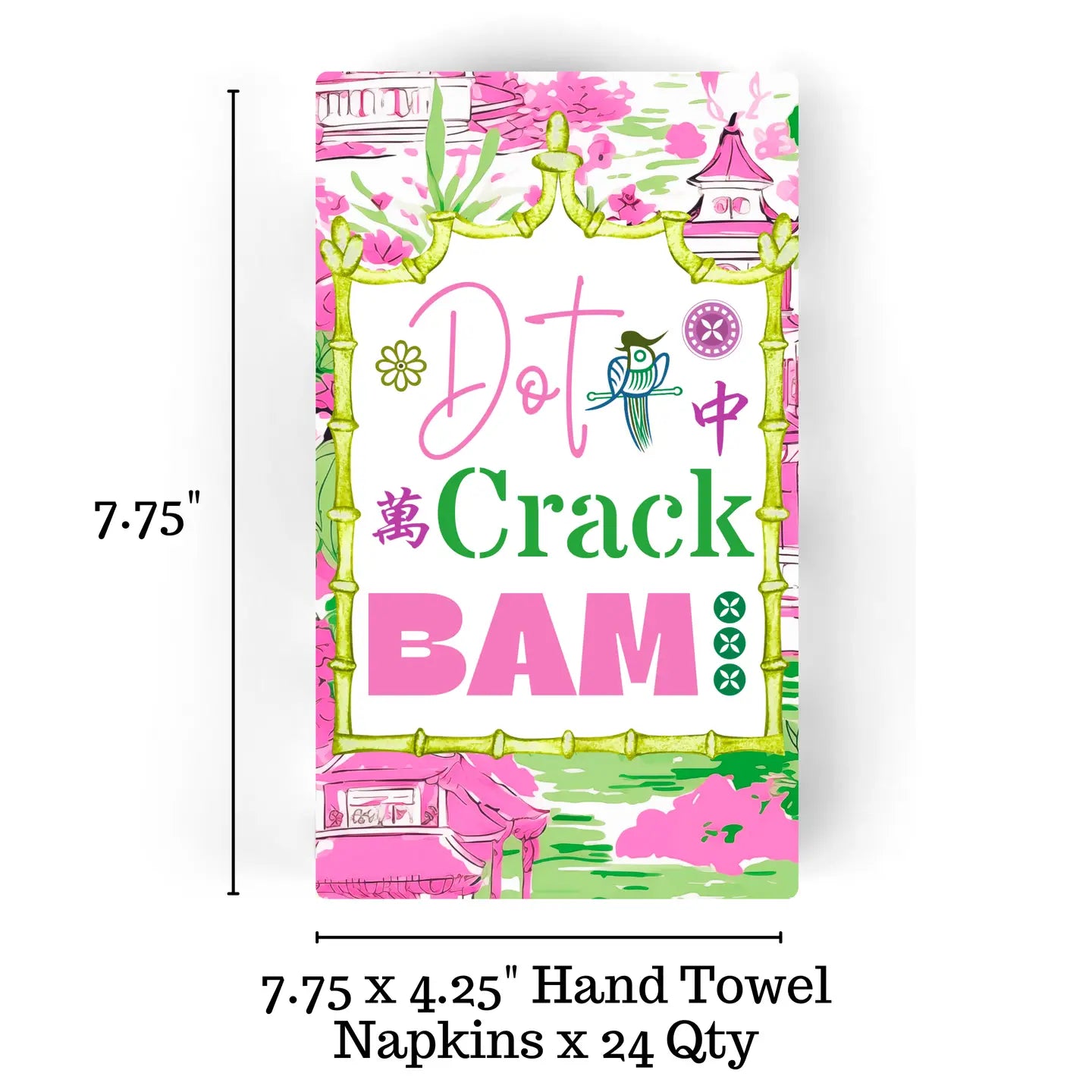 Dot Crack Bam Mahjong Guest Towel