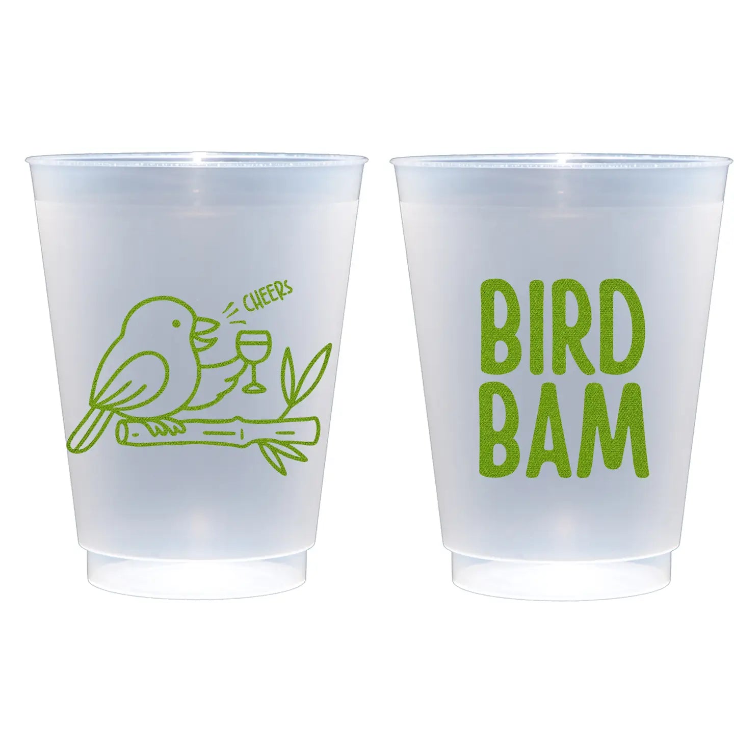 Bird Bam Cheers Frosted Cups