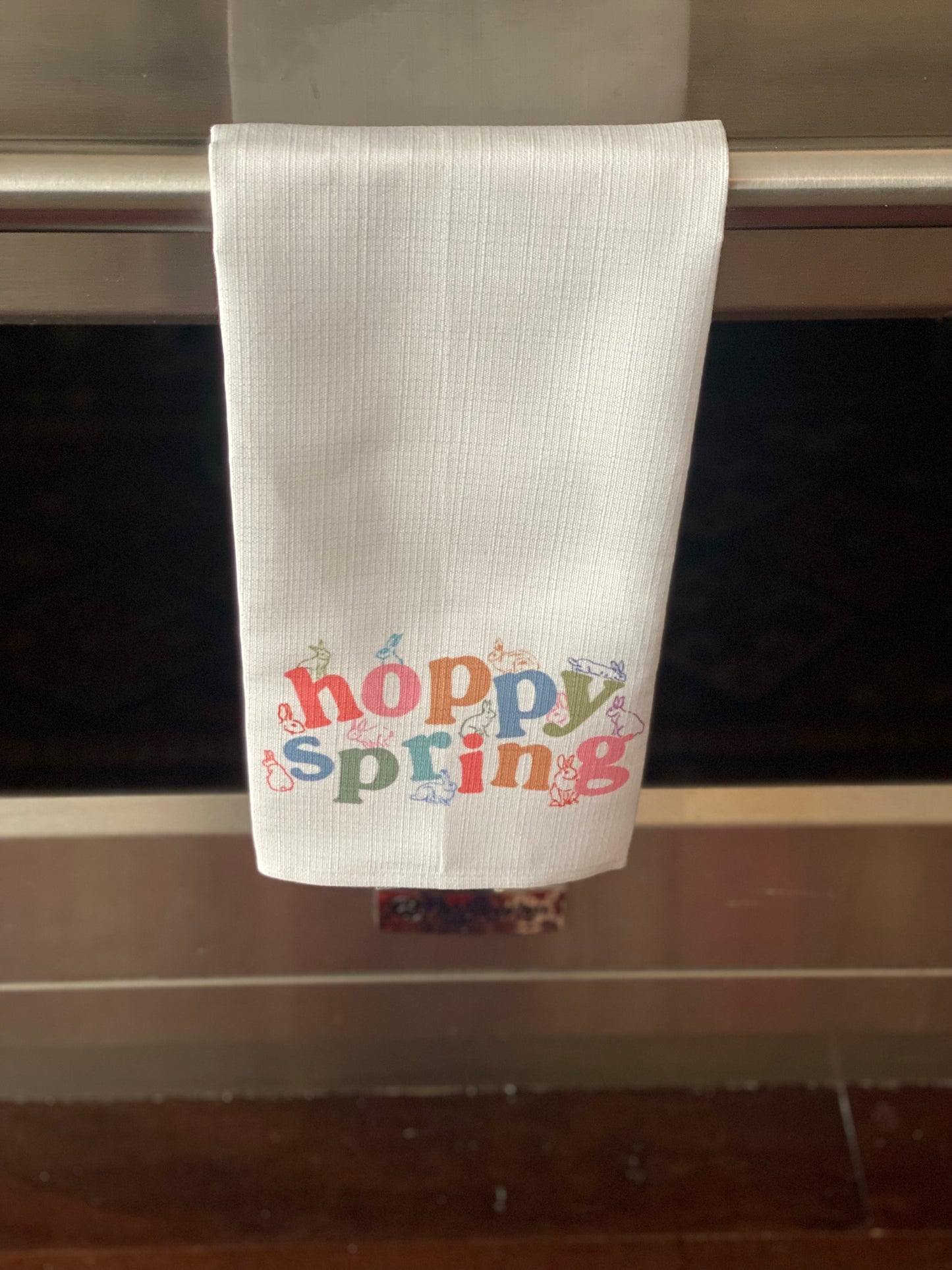 Hoppy Spring Bunnies Tea Towel