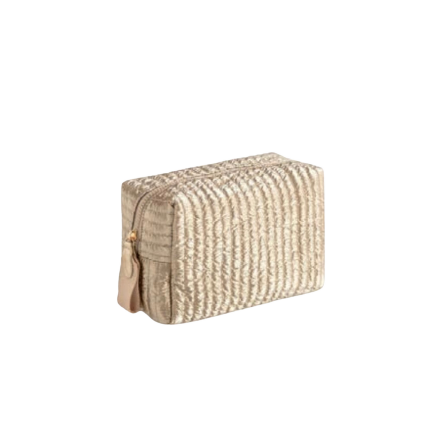 Logan Large Boxy Cosmetic Pouch- Gold