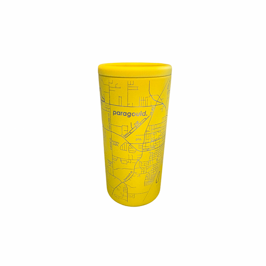 Paragould Etched Slim Can Cooler- 12oz- yellow