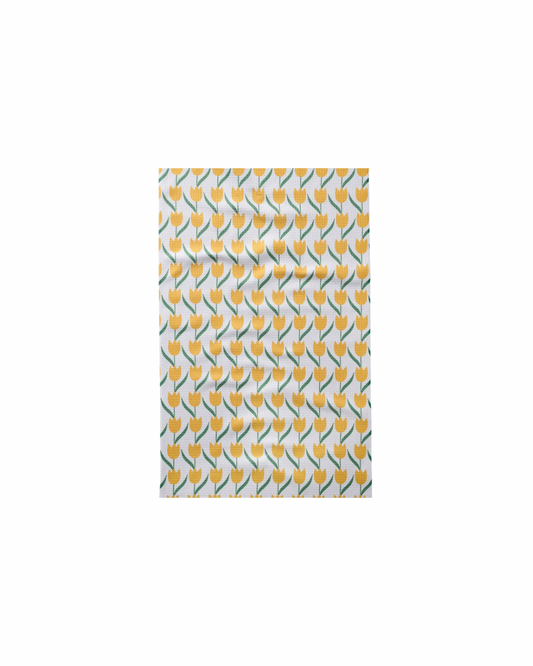 Geometry Tulip Flowers Tea Towel