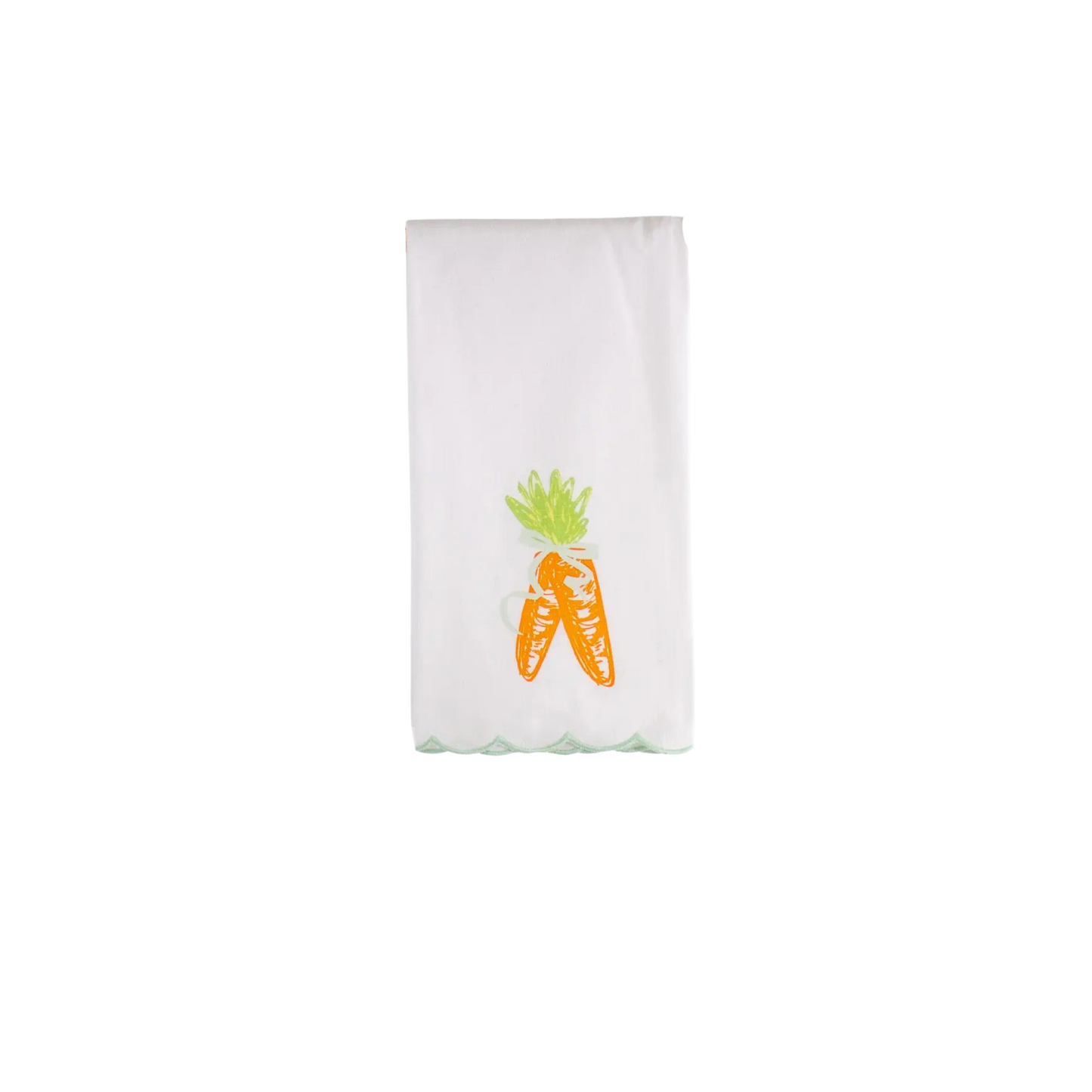Carrot Scallop Edge Tea Towel