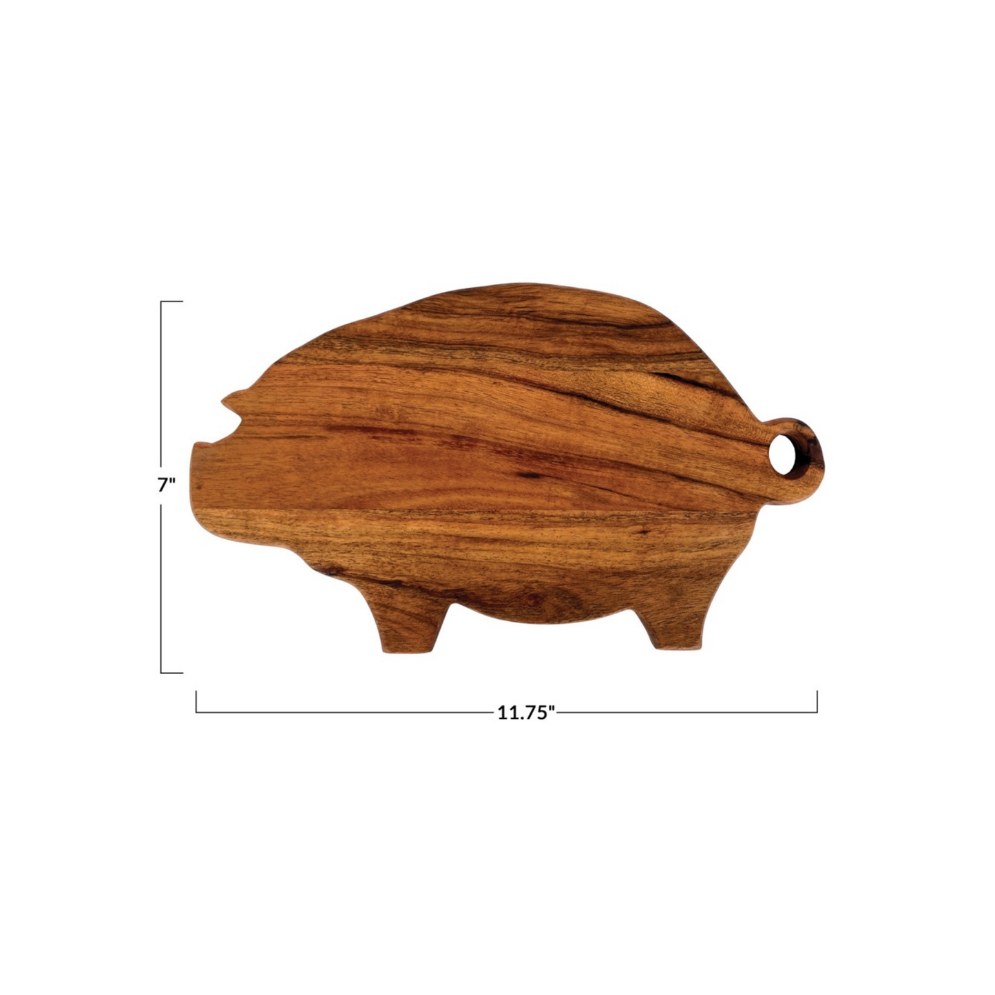 Mango Wood Pig Shaped Cheese/Cutting Board with Handle