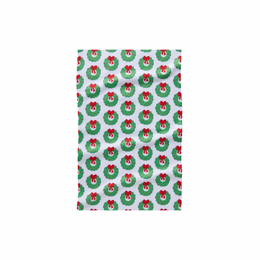 Geometry Wreath Wishes Tea Towel