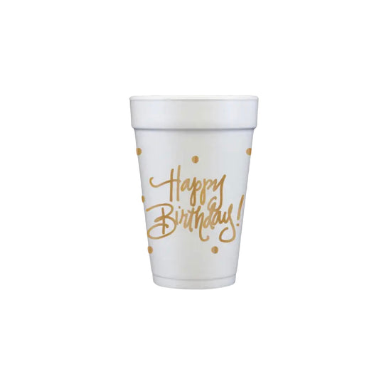 Happy Birthday Foam Cups