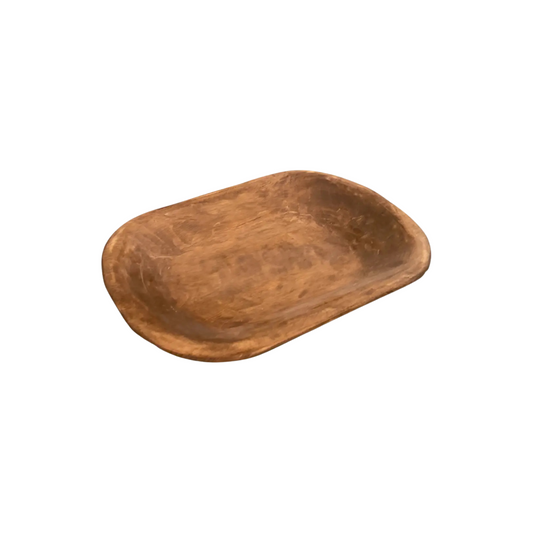 Small Oval Wooden Dough Bowl