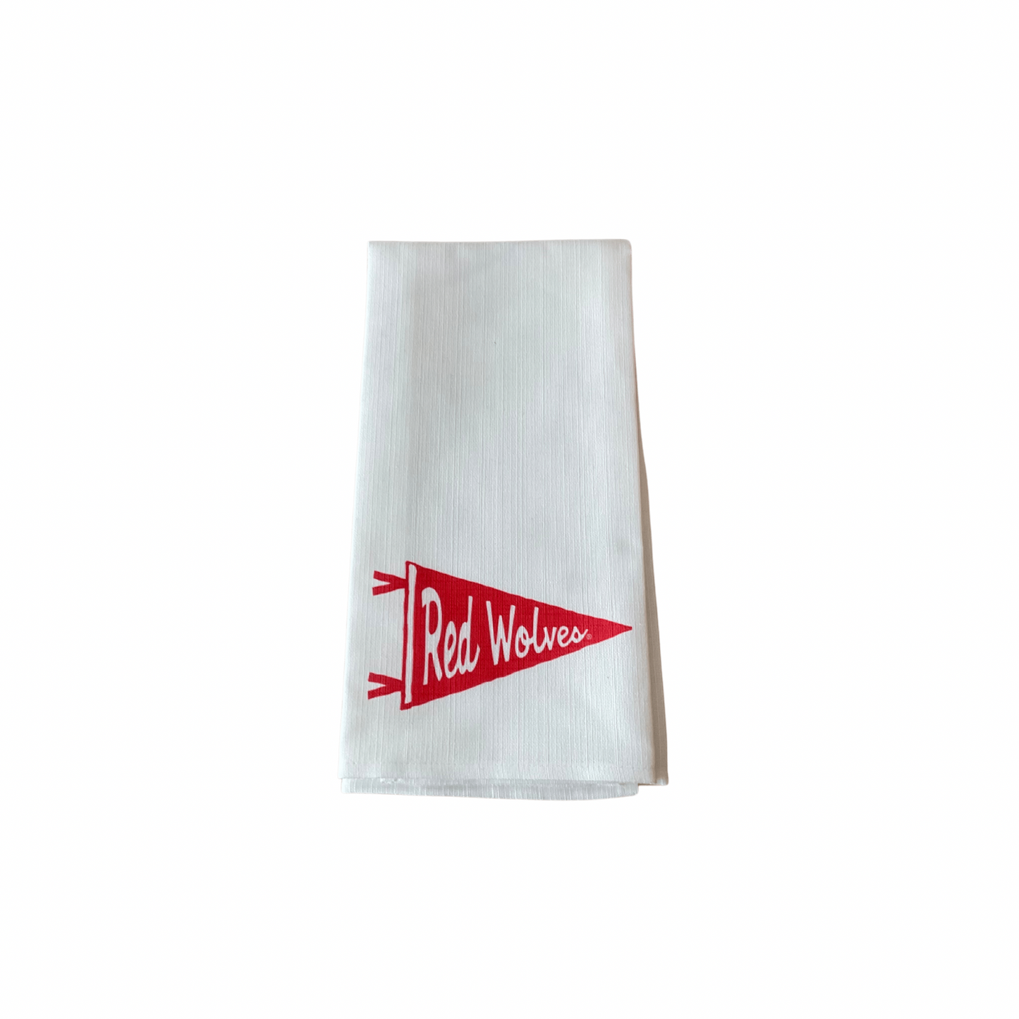 Red Wolves Pennant Tea Towel