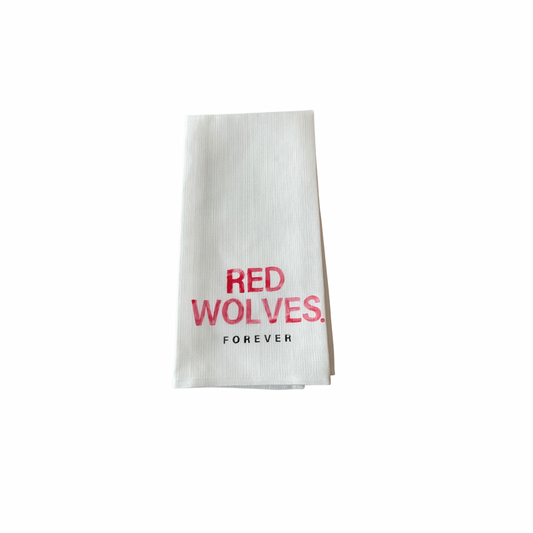 Red Wolves Forever Tea Towel