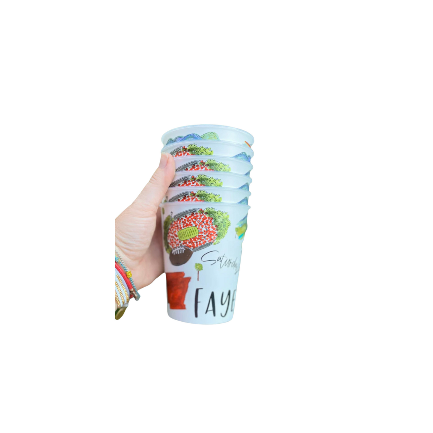 Fayetteville Reusable Party Cups-set of 6